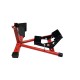 Cavalletto Blocca Ruota Moto Anteriore Universale Metallo rosso garage Sosta
