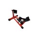 Cavalletto Blocca Ruota Moto Anteriore Universale Metallo rosso garage Sosta